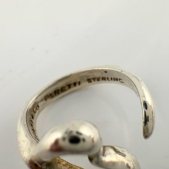 Tiffany & Co Open Heart Ring - Sterling Silver - Size 5.5 - Picture 3 of 14